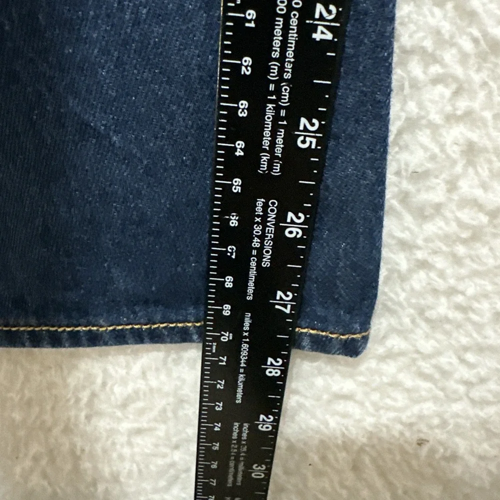 Levis 501 Mens Button Fly‎ Straight Leg Blue Dark Wash Denim Jeans Size 40